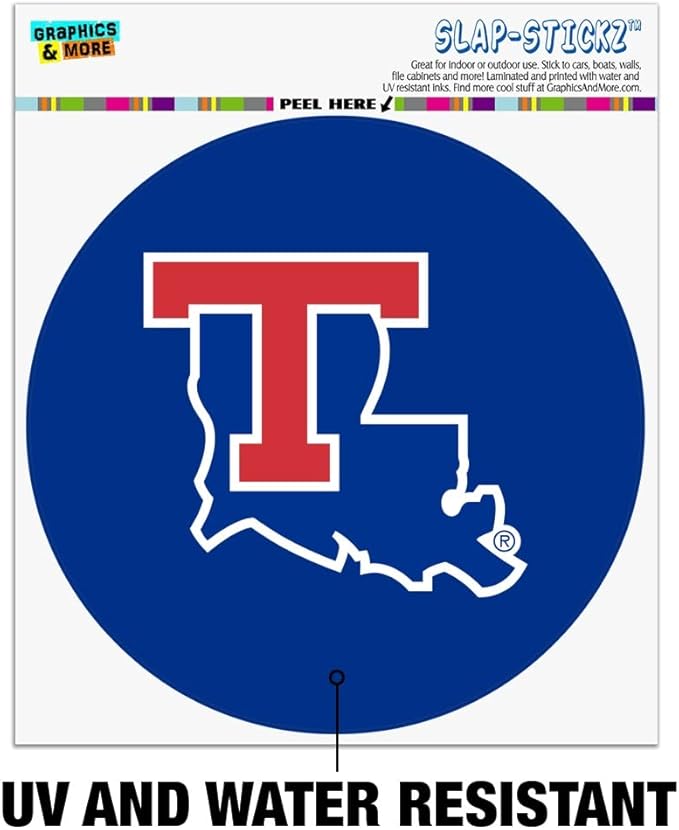 Louisiana Tech University Bulldogs Logo Automotive Car Window Locker Circle Bumper Sticker