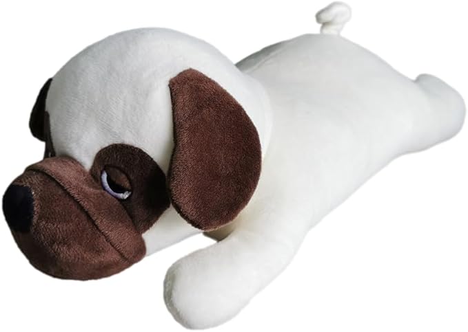 HonourHope Dog Heartbeat Toy for Anxiety Relief, Soft Plush Toy Pet Calming Puppy Behavioral Training Aid Pet Companion Pillow for Puppy Cat Kitty - Pug Dog