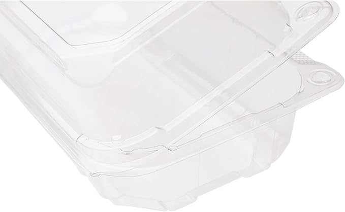 Karat Clamshell Take Out Food Containers [9"x5" - 250 ct] Durable, Stackable, Crack-Resistant To Go Boxes | Clear