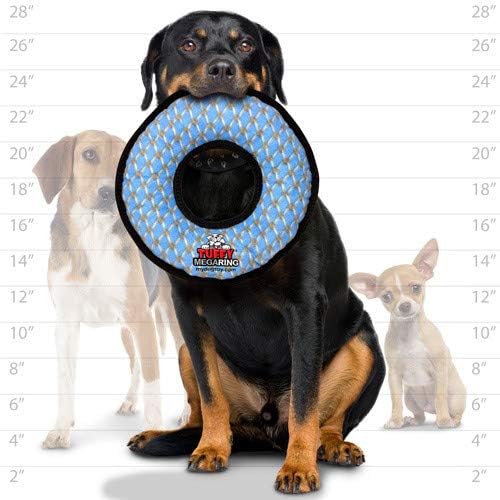 TUFFY - World's Tuffest Soft Dog Toy - MEGA -Multiple Layers. Made Durable, Strong & Tough. Interactive Play (Tug, Toss & Fetch). Machine Washable & Floats (Ring Chain Link, Large 2 Pack)