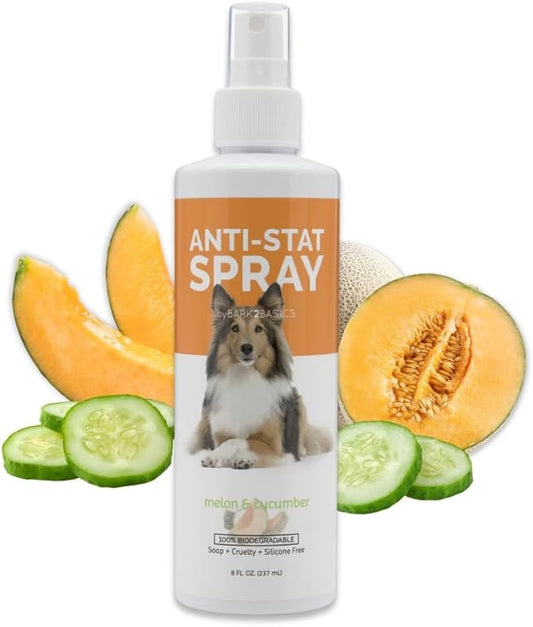 Bark2Basics Anti Stat Pet Scissoring Spray and Detangler for Dogs and Cats, 8 oz - Natural Ingredients, Combing and Brushing Spray, Removes Mats and Tangles, Silicone-Free