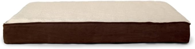 Furhaven Orthopedic Dog Bed for Large Dogs w/ Removable Washable Cover, For Dogs Up to 95 lbs - Sherpa & Suede Mattress - Espresso, Jumbo/XL