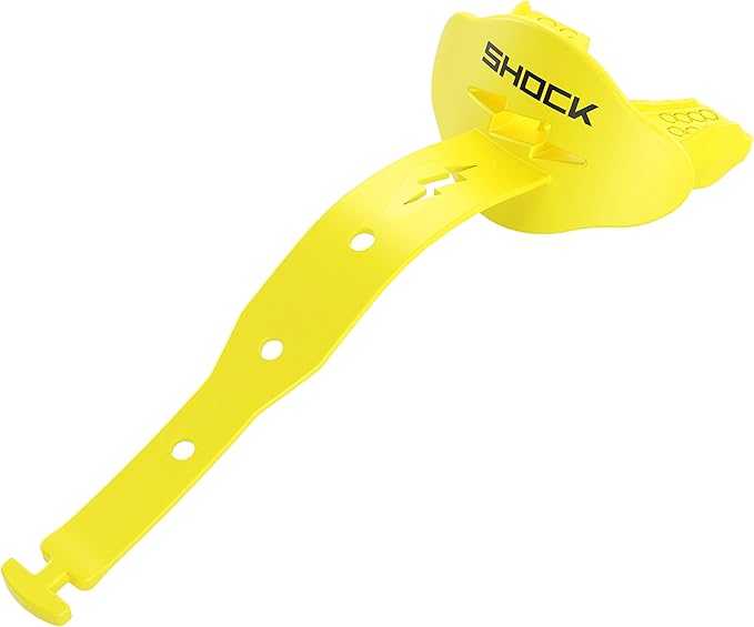 Shock Doctor Bolt Lipguard, Adult Mouth Guard Football with Strap. Mouthguard One Size Fits All