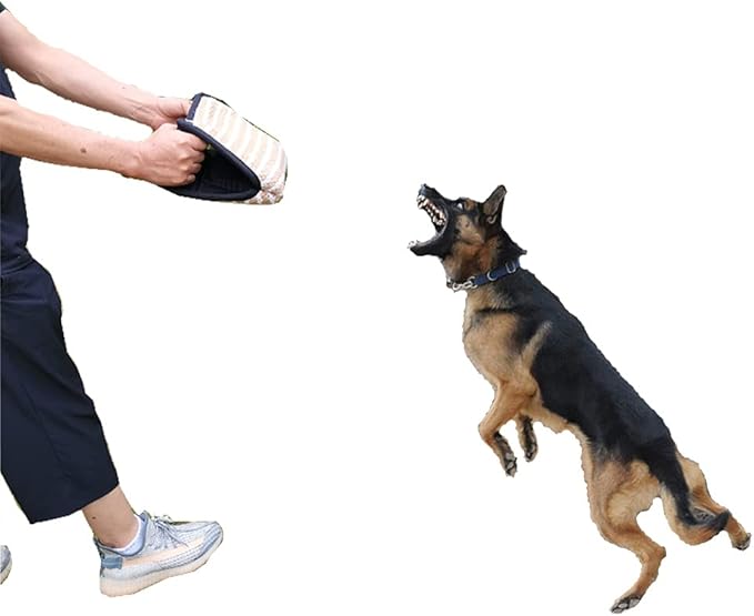 Durable Jute Dog Bite Wedge+Dog Bite Tug Toy,Dog Bite Pillow,Durable Hard Jute Fabric,Suitable for Medium to Large Dogs,Dog Toys,K9,Dog Bite Sleeves (Black)