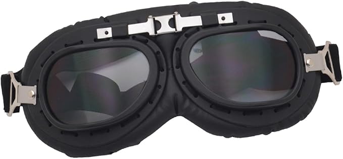 Pet Dog Vintage Sunglasses Include Eyeglass Cleaning Cloth for Medium, Large Dogs UV Goggles Windproof Anti-Dust Snowproof Motorcycle Glasses with Adjustable Straps (Gray)