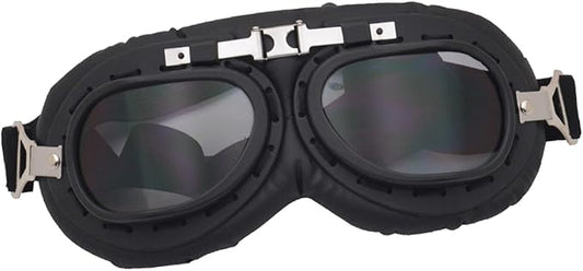 Pet Dog Vintage Sunglasses Include Eyeglass Cleaning Cloth for Medium, Large Dogs UV Goggles Windproof Anti-Dust Snowproof Motorcycle Glasses with Adjustable Straps (Gray)