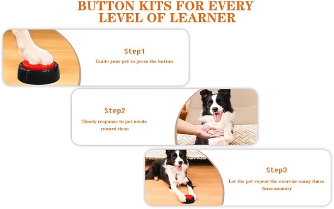 Recording Buttons Recordable Button 30 Second Voice Record Button Dog Buttons Talk for Pet Training Games Study Recording Important Things List.