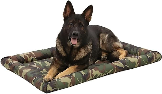 MidWest Homes for Pets XL QuietTime MAXX Ultra-Rugged Dog Bed, Water & Odor Resistant, Bolstered Edge, Non-Slip Bottom, Fits 48-inch Crates, Camo