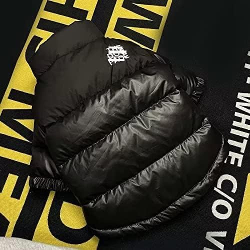 Dog Winter Coat Duck Down Jacket for Small Medium Dogs-Thicken Dog Coat Windbreaker Puppy Winter Clothes for Cold Weather Snowday (Black, Medium)