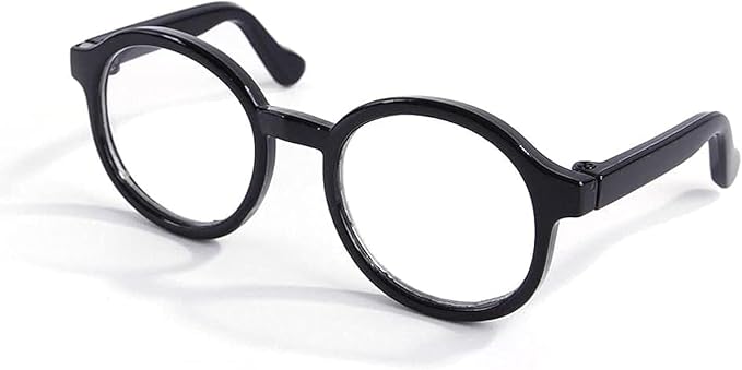 Nerd Glasses, Black Pet Dog Cute Glasses Clear Lens Retro Glasses Photo Props Transparent Cat Sun Glasses for Small Dogs Cats Cosplay Costume