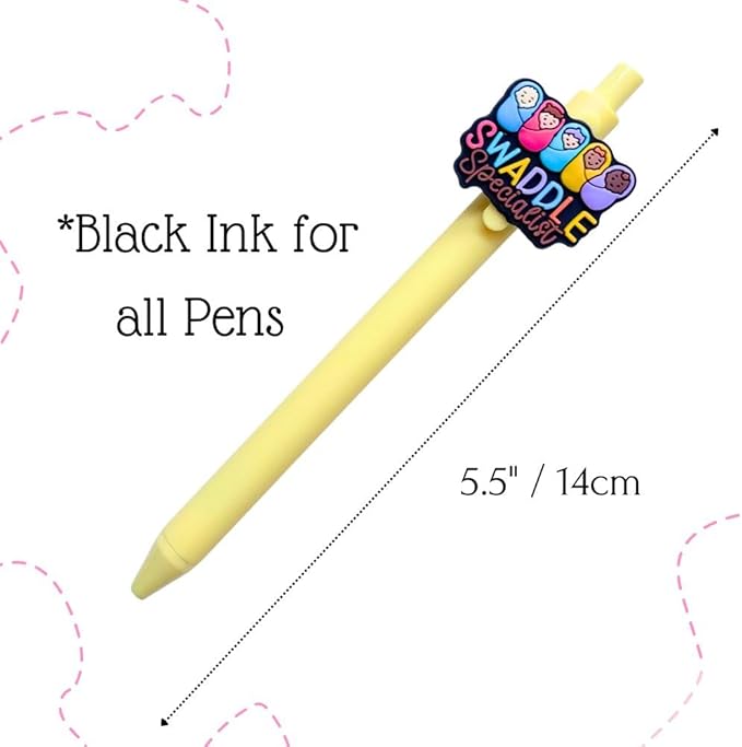 10PC Labor & Delivery Pens Funny Sayings Swaddle Specialist Obgyn Maternity Postpartum I&D OB Nurse Accessories Neonatal Office Supplies Gifts For Midwife NICU Labour Nurses Birth Coach Midwife