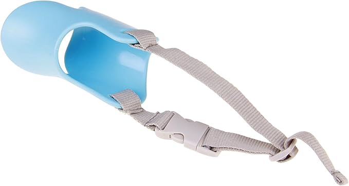 Dog Muzzle,Anti Bite Duck-Mouth Shape Dog MouthCovers,Soft Duck Silicone Mouth Cover w/Adjustable Strap,Dogs Muzzle Mask for Dogs Weighing 2.5-4.5kg Chihuahuas Teddy Bears(Blue,L:13cm/5.12inch)