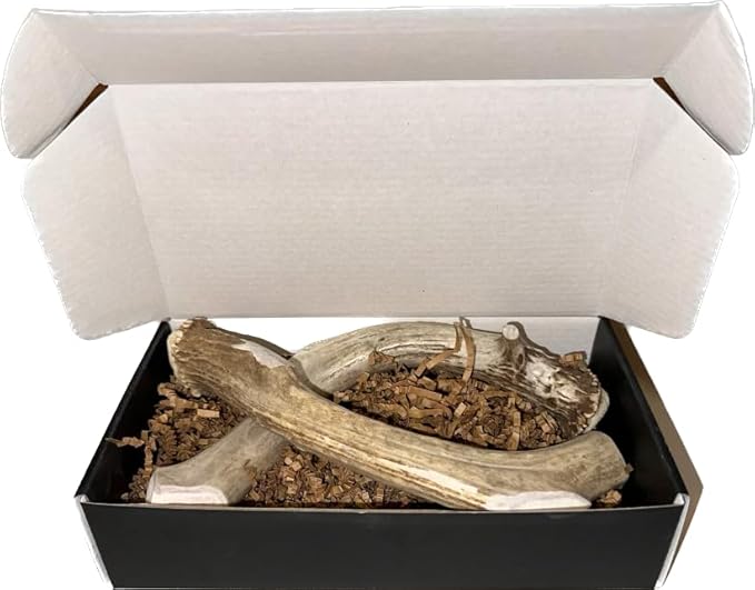 The Antler Box Premium Deer Antler Dog Chews (1 lb Bulk Pack) (X-Large (2 Antlers)