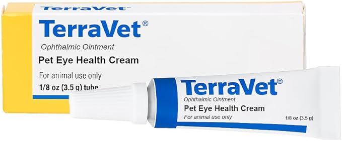 Pet Eye Care Cream for Cats, Dogs, Horses & Birds - Soothes Red/Watery Eyes, Lubricates & Cleans Discharge - Grooming Cream for Daily Cleaning – 1/8 oz (3.5 g)