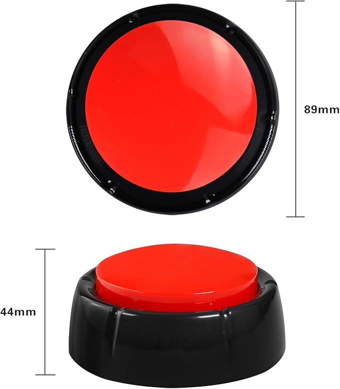 Recording Buttons Recordable Button 30 Second Voice Record Button Dog Buttons Talk for Pet Training Games Study Recording Important Things List.