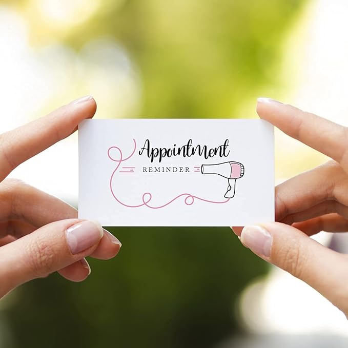 Andaz Press Hair Salon Appointment Business Cards for Hair Salon, Client Reminder, Beauty Parlor, Beauty Salon, Hairstyling, Hairdressing, Haircut, Cosmetologists Bulk 100 Cards, 2 x 3.5-Inch