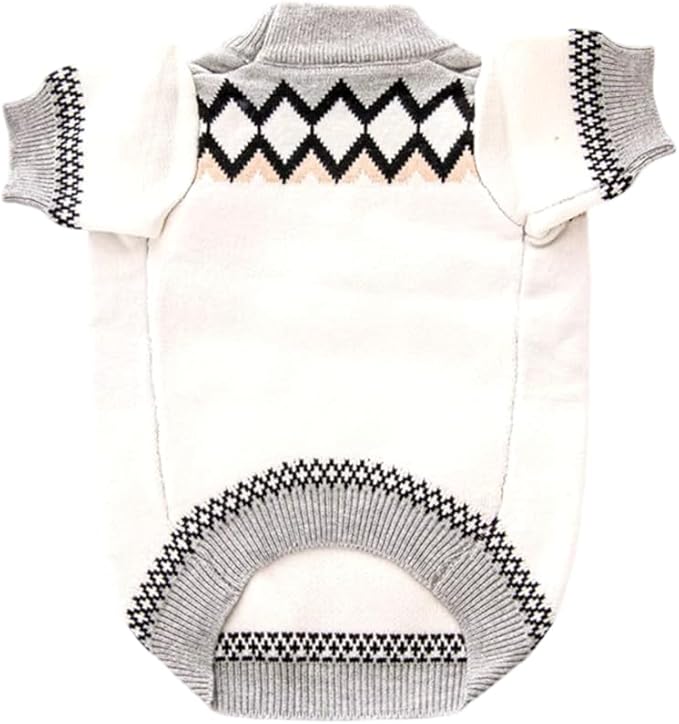 Luxury Dog Sweater – Soft Knit Designer Pet Outfit for Small Dogs & Puppies, XS–L, Stylish Warm Clothing for Yorkies, Chihuahuas, Dachshunds, Maltese, French Bulldog