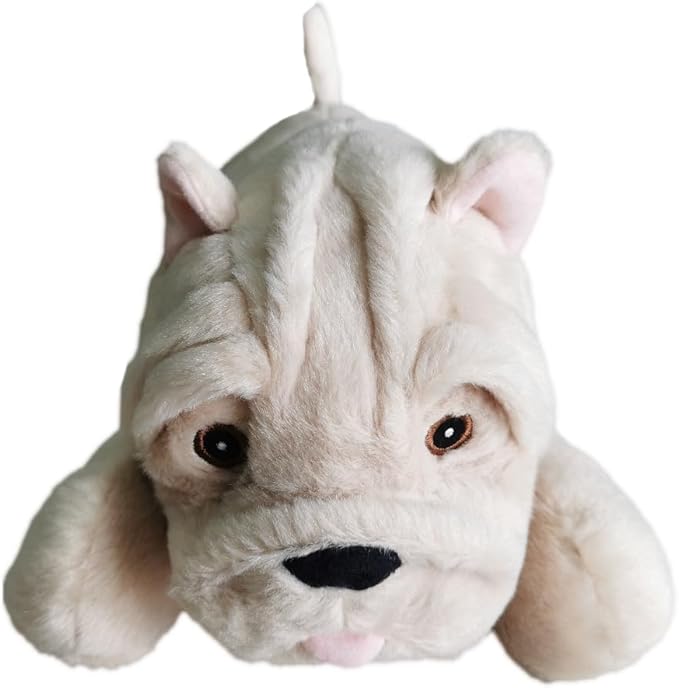 HonourHope Dog Heartbeat Toy for Anxiety Relief, Soft Plush Toy Pet Calming Puppy Behavioral Training Aid Pet Companion Pillow for Puppy Dog Cat Kitty - Shar Pei