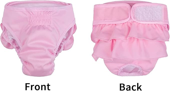 Washable Female Dog Diapers, Puppy Diapers for Dog Period Reusable Doggie Diapers, Highly Absorbent Dog Heat Panties