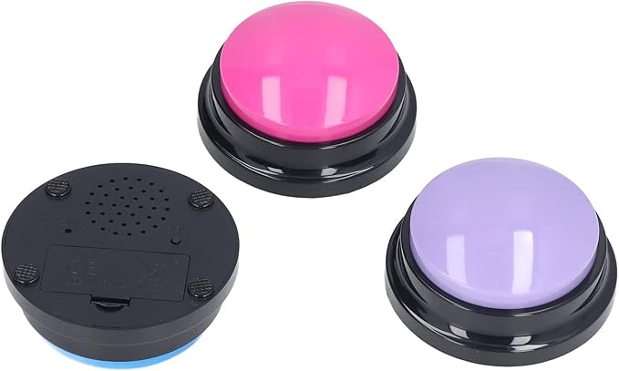 Bewinner 3 Color Voice Recording, Dog Buttons for Communication Pet Training Buzzer, 30s Recording Dog Talk Buttons for Training Recording