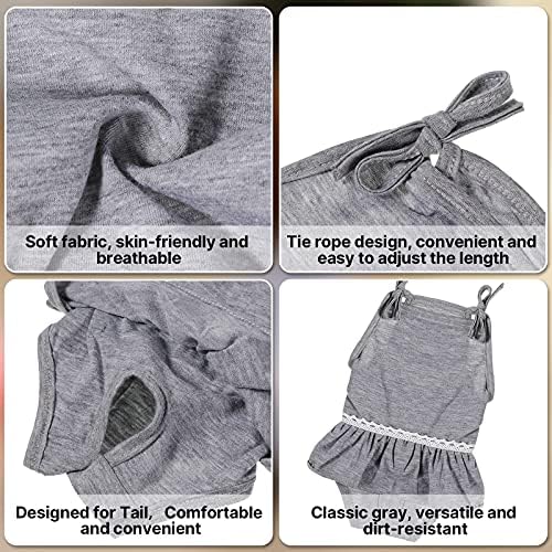 3 Pieces Reusable Dog Diapers Female Dog Period Diapers Washable Puppy Sanitary Panties with Adjustable Suspender Pet Underwear Jumpsuits for Female Doggy Doggie Puppy(S)