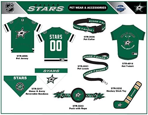 Pets First NHL Dallas Stars Jersey for Dogs & Cats, Large. - Let Your Pet Be A Real NHL Fan!