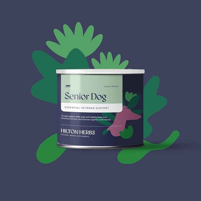 Hilton Herbs Senior Dog Optimum Health Supplement for Older Dogs, 2.1 oz Tub