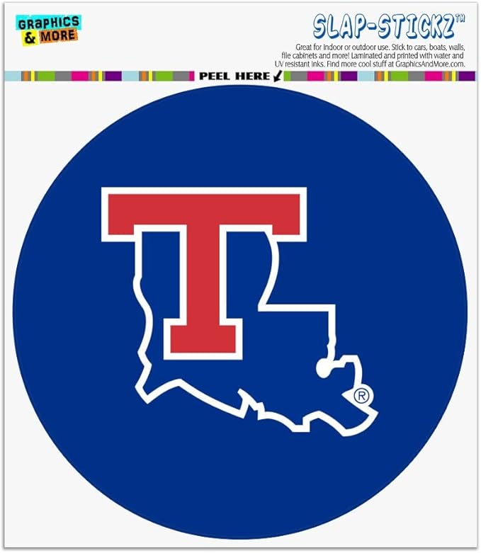 Louisiana Tech University Bulldogs Logo Automotive Car Window Locker Circle Bumper Sticker