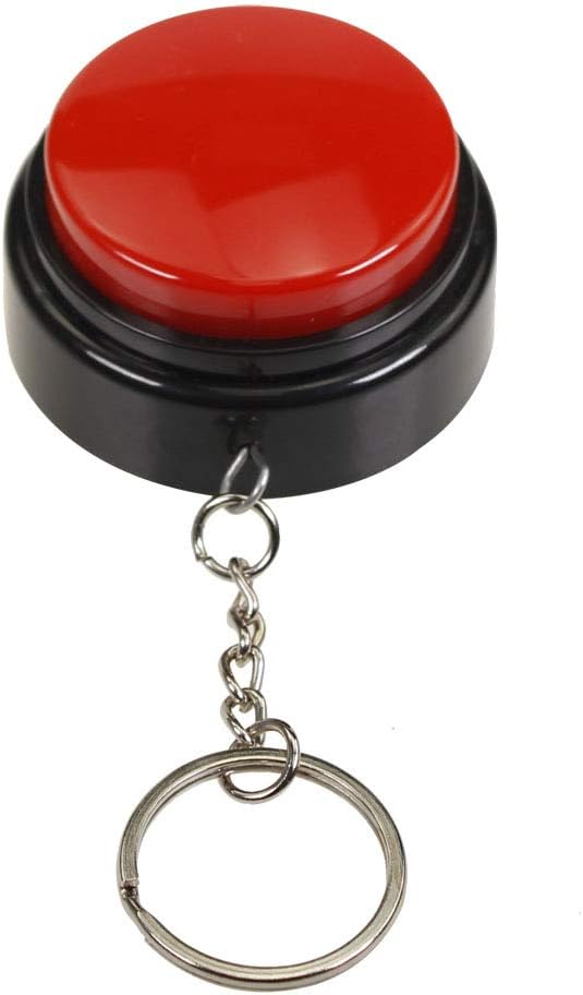 Recordable Talking Button with Keychain, 30s Voice Recording Time Sound Button Recording Your Own Words