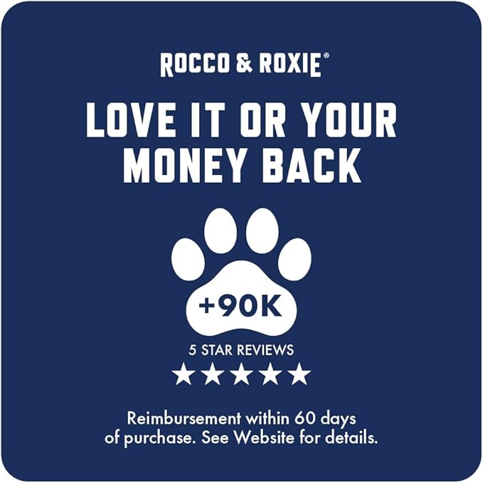 Rocco & Roxie Joint Supplement for Dogs, Glucosamine Hip and Joint Chews, Dog Joint Supplement Large & Small Breed, Senior Dog Vitamins to Support Mobility, Chondroitin, MSM, Health Supplies 60 ct
