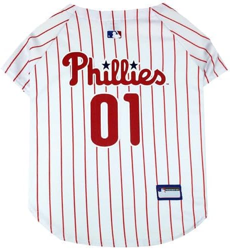Official MLB Philapelphia Phillies Pet Jersey for Dogs & Cats, Size X-Large - Stylish Baseball Jersey for Your Furry Fan- Show Off Team Spirit with The Perfect Fan Apparel Gear for Pet, Dog & Cat
