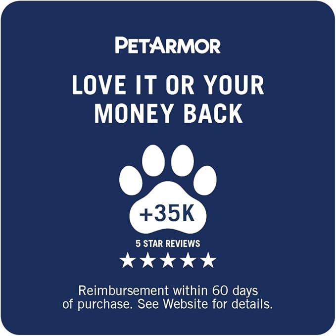 PetArmor Plus Flea and Tick Prevention for Dogs, X-Large Dog Flea and Tick Treatment, 12 Doses, Waterproof Topical, Fast Acting, for X-Large (89-132 lbs)