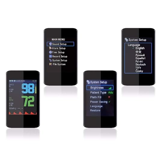 Vet Pulse Oximeter Handheld Oximeter with 2.8" LCD, Pet Vital Signs Monitor for SpO2 / Heart Rate/TEMP, Rechargeable Battery - Veterinary Use for Dogs, Cats, Horses (Free Silicon Case)