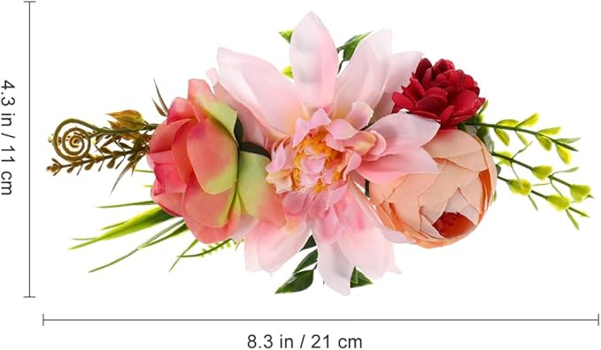 POPETPOP Dog Flower Crown, Dog Tiara Adjustable Pet Flower Headband for Pet Wedding Outfit Vacation Costume Decor