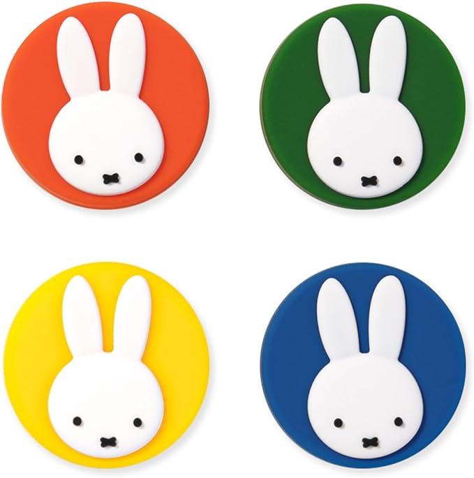 Thumb Grip Caps Compatible with Nintendo Switch 2, Silicone Joystick Grip Caps for Switch 2025, 4pcs, Colourful Bunny