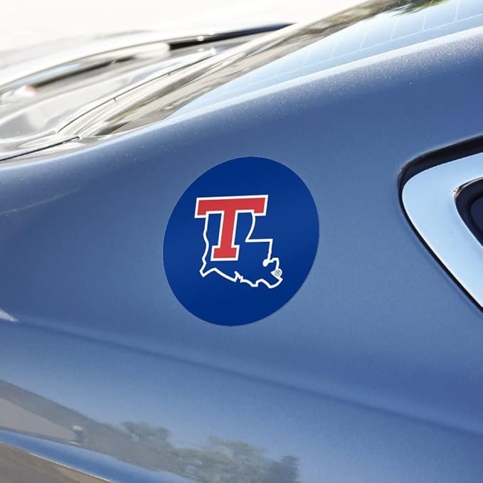 Louisiana Tech University Bulldogs Logo Automotive Car Window Locker Circle Bumper Sticker