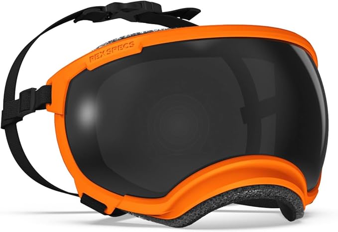 Rex Specs V2 Dog Goggles with UV Eye Protection Sunglasses, for Large, Medium, and Small dog breeds (Appalachian Orange, Small)