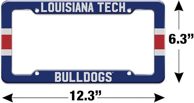GRAPHICS & MORE Louisiana Tech Bulldogs Stripes License Plate Tag Frame