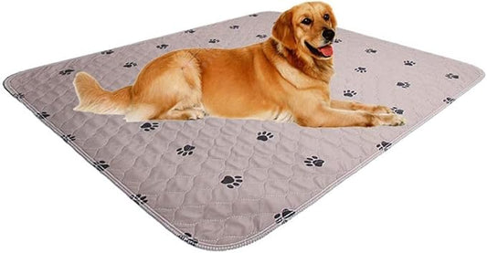 SincoPet Washable Dog Pee Pads with Puppy Grooming Gloves,Puppy Pads,Reusable Pet Training Pads,Large Dog Pee Pad,Waterproof Pet Pads for Dog Bed Mat,Super Absorbing Whelping Pads, Brown