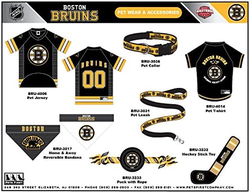 Pets First NHL Boston Bruins A Premium Big Jersey for Dogs & Cats, Black, XX-Large (BRU-4006-XXL)