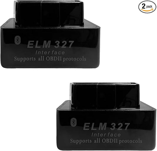 2 PCS OBDII Car Auto Diagnostic Scanner, ELM327 Automotive Bluetooth Scan Tool and Code Reader, Professional Car Bluetooth Engine Fault Code Reader, Universal Car Accessories (Black)