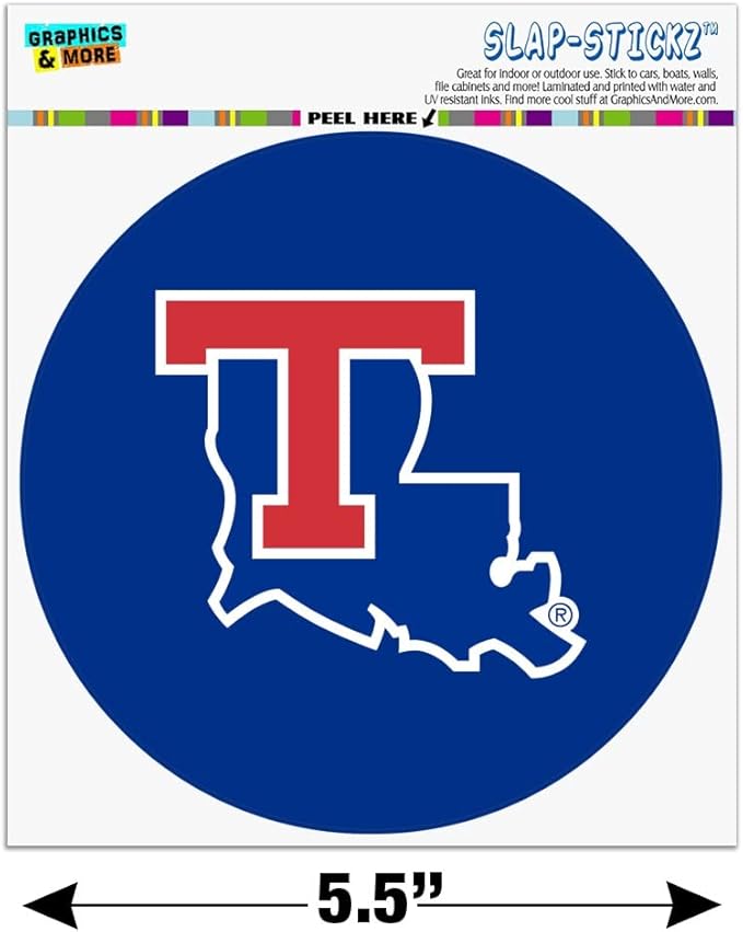 Louisiana Tech University Bulldogs Logo Automotive Car Window Locker Circle Bumper Sticker