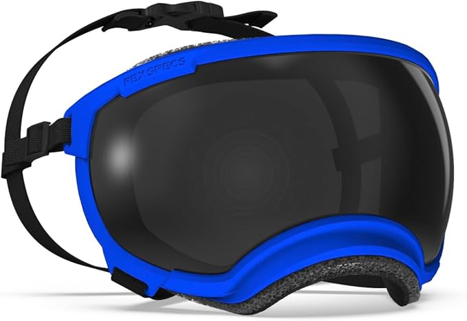 Rex Specs V2 Dog Goggles with UV Eye Protection Sunglasses, for Large, Medium, and Small dog breeds (Balkan Blue, X-Large)
