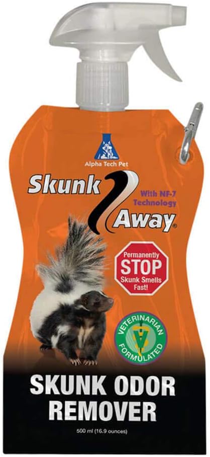 SkunkAway Skunk Odor Remover - Skunk Odor Eliminator for Pets, Fabrics, Carpets, and Surfaces - Easy to Use Pet Spray Bottle 16 Oz. by Alpha Tech Pet