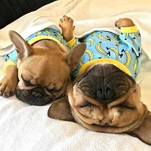 CuteBone Soft & Stretchy Dog Pajamas - Cozy Pet Jammies Breathable Jumpsuit for Small Dogs - All-Season Comfy Outfit Easy-On Pullover Design - Keeps Pets Warm & Comfortable P06M