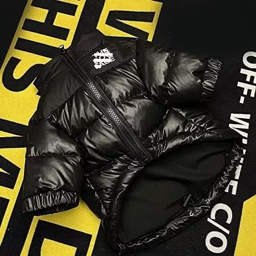 Dog Winter Coat Duck Down Jacket for Small Medium Dogs-Thicken Dog Coat Windbreaker Puppy Winter Clothes for Cold Weather Snowday (Black, X-Large)