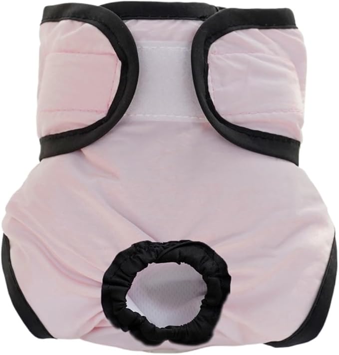 Pet Female Dog Aunt Napkin Sanitary Napkin Safety Pants Anti-mating Anti-Harassment Physiological Pants Dog Clothes(Pink,X-Small)