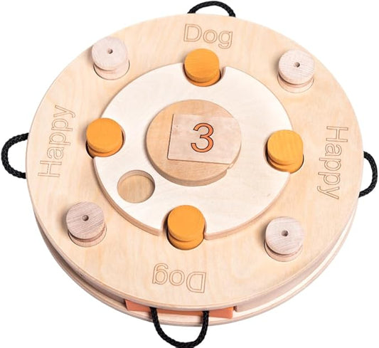 Birthday Cake - Dog Puzzle Toy, Interactive Wooden Brain Game for Dogs, Mental Enrichment Toy, Enhances Natural Instincts