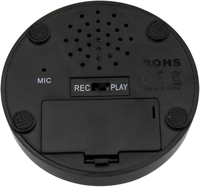 Cover 30 Seconds Recordable Talking Button Record Button Toy Gift Answer Buzzers (White+Black)