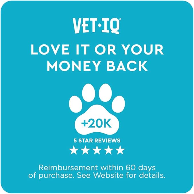 VetIQ Hip & Joint Health Supplement for Dogs, with Glucosamine, Chondroitin & MSM, Chewable Tablets for Dogs, Chicken Flavor, 60 Count